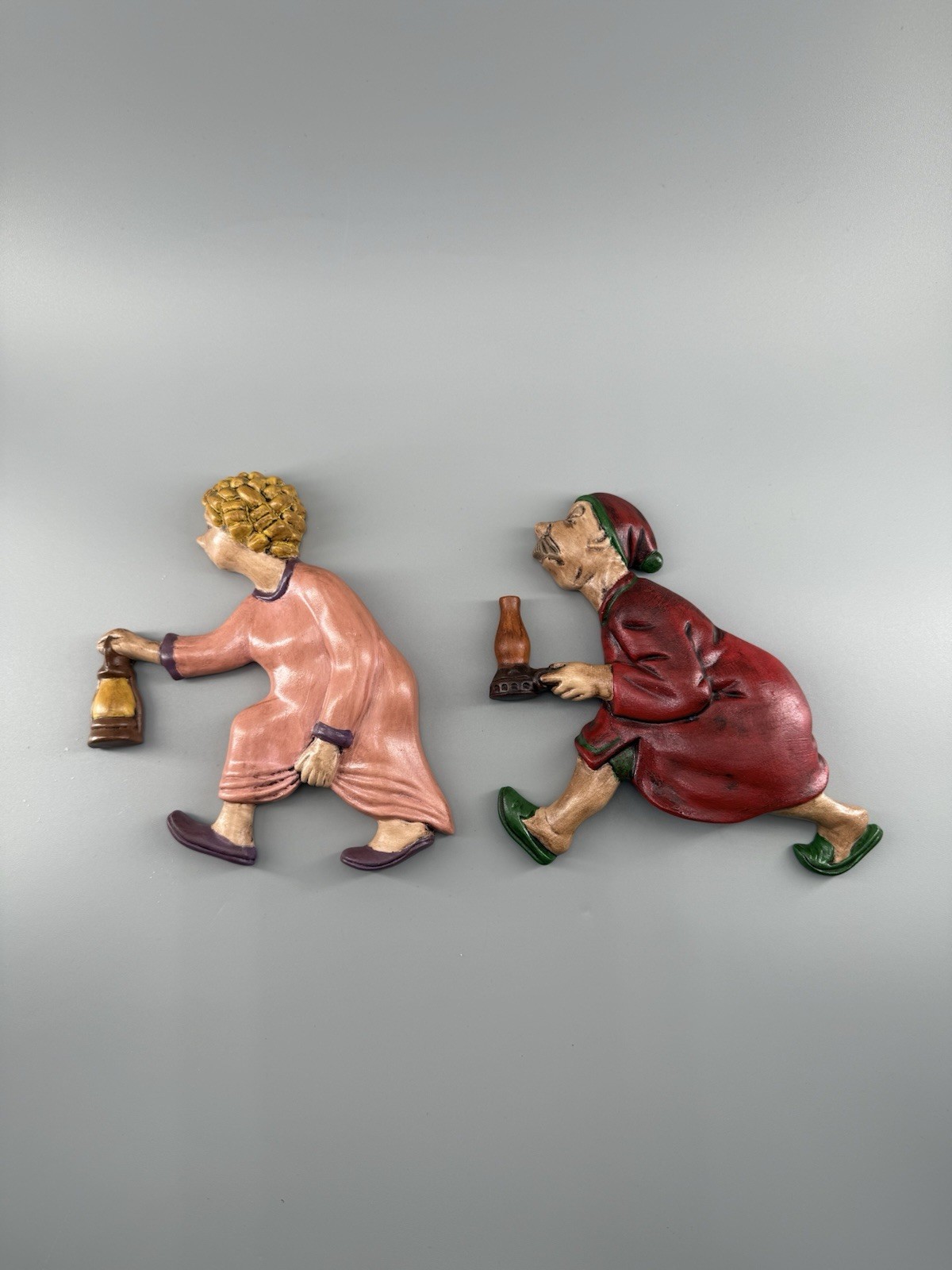 Vintage ARNELS Ceramic Wall Hanging Set Rush To The Outhouse Bathroom Decor
