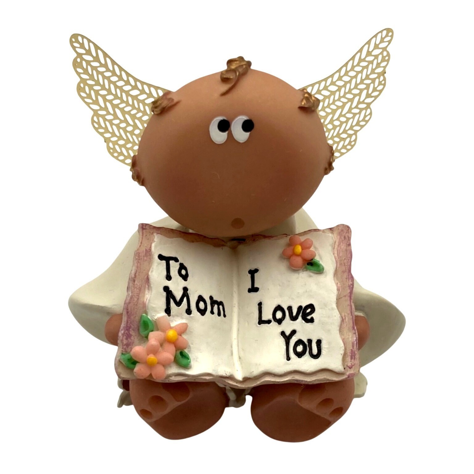 Angel Cheeks TO MOM I LOVE YOU Figurine Kirk’s Kritters Russ w Book Mother’s Day