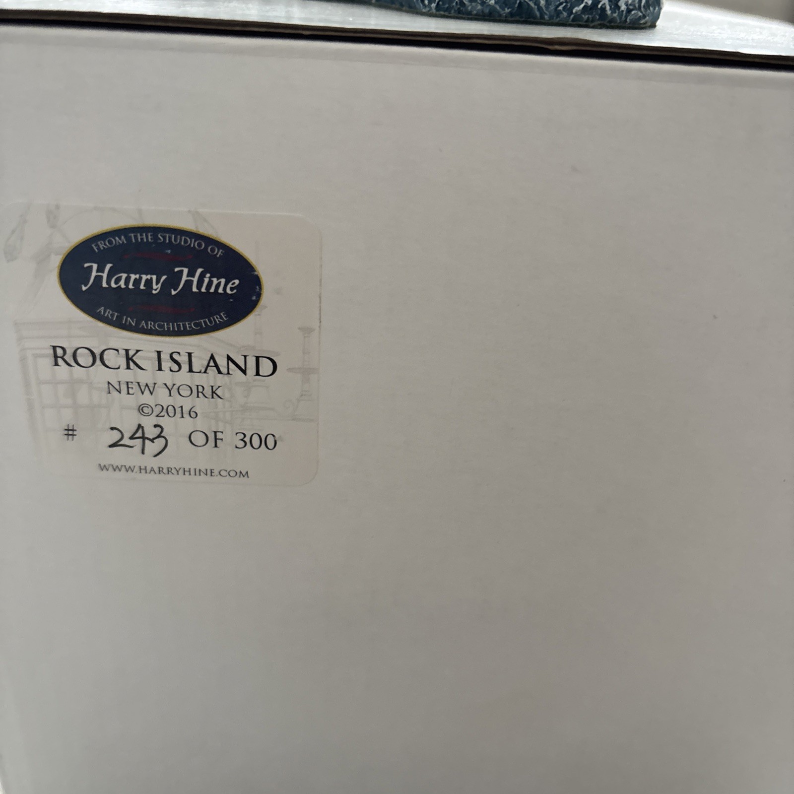 Harry Hine Rock Island New York Lighthouse Figurine Limited Edition Signed