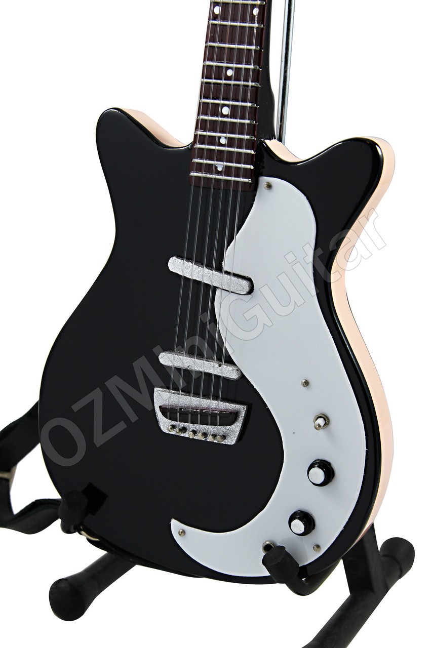 Miniature Guitar Jimmy Page DANELECTRO & Strap
