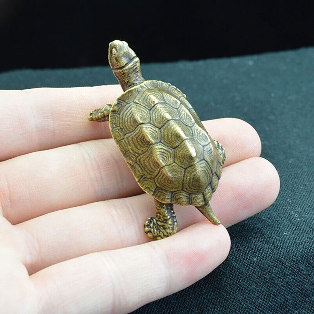 Brass Vintage Turtle Figurine Statue Home Ornaments Animal Figurines Gift USA