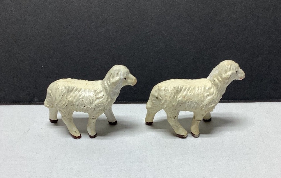 Vintage Collectible Nativity Sheep Figurines Made in Japan 2.5 inch