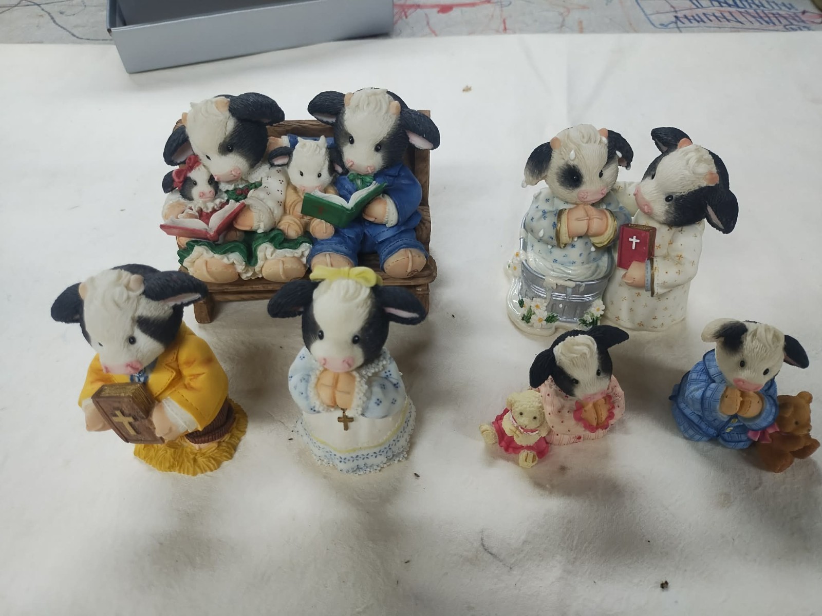 Lot of 6 Mixed Years Mary’s Moo Moos / Church Fiqures #1