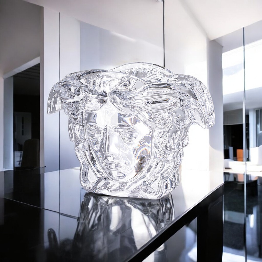 Versace Rosenthal Medusa Grande Clear Vase 69183-321617-47019 Porcelain