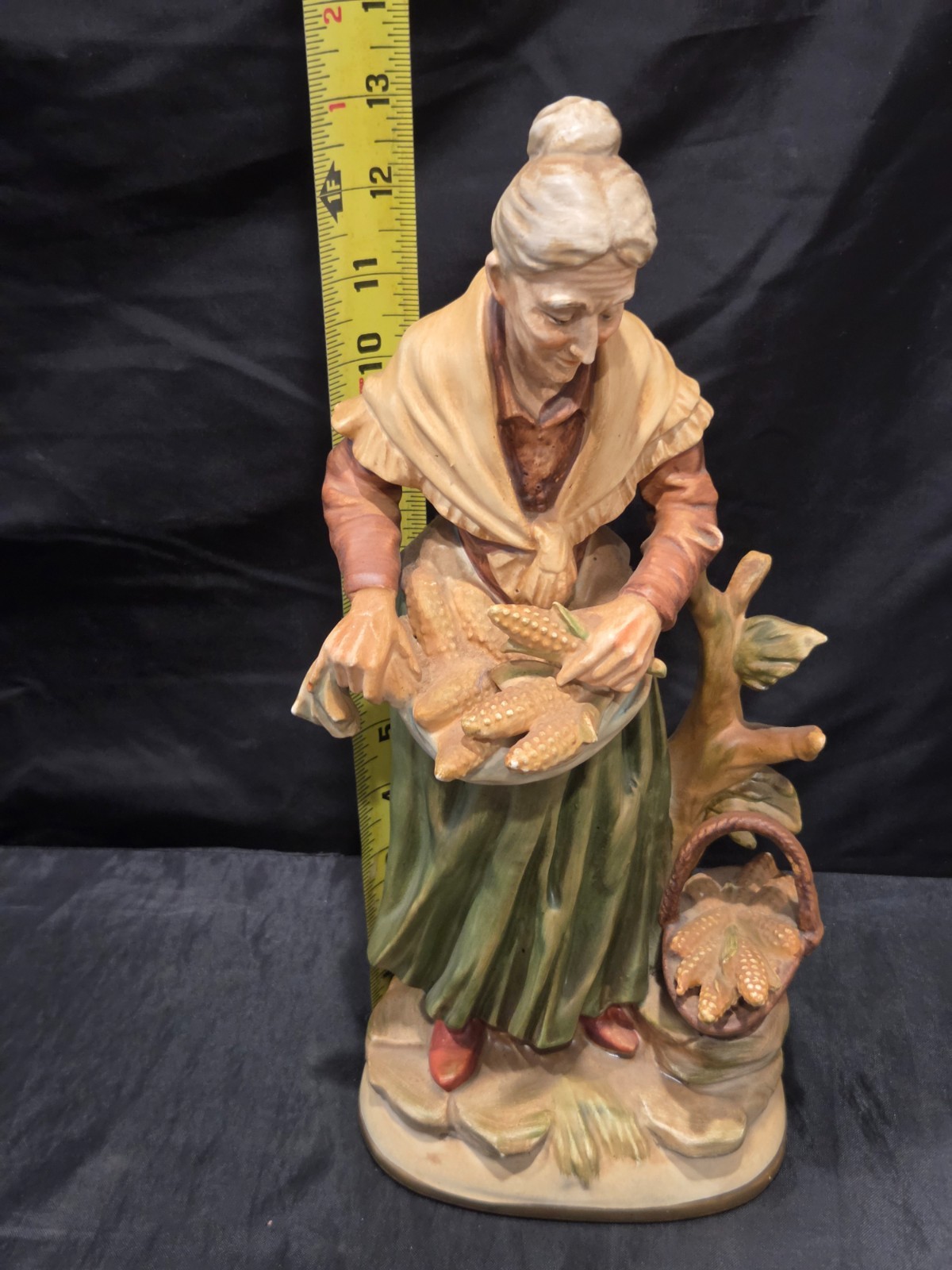 Vintage Pair of Homco Farmers Harvest 13″ Porcelain Figures
