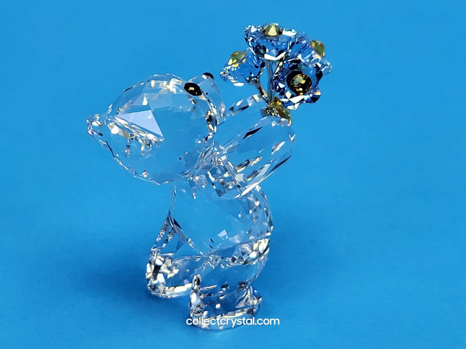 Swarovski Characters Kris Bear Forget-Me-Not Flowers Crystal Figurine 5427993