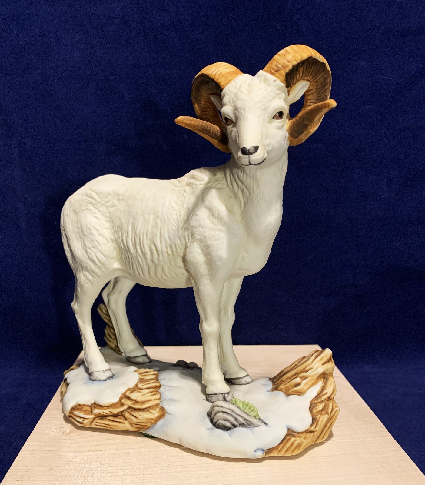 Vintage Andrea by Sadek Porcelain Dall Ram Sheep Figurine #5805 Excel Condition