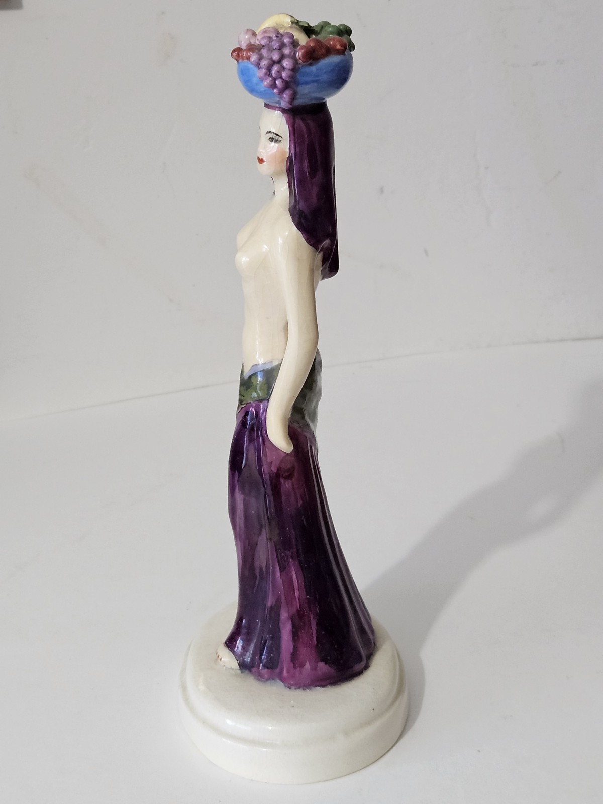 Art Nouveau Style Figurine Bathing Beauty Sexy Naked Art Deco-German Style Porce