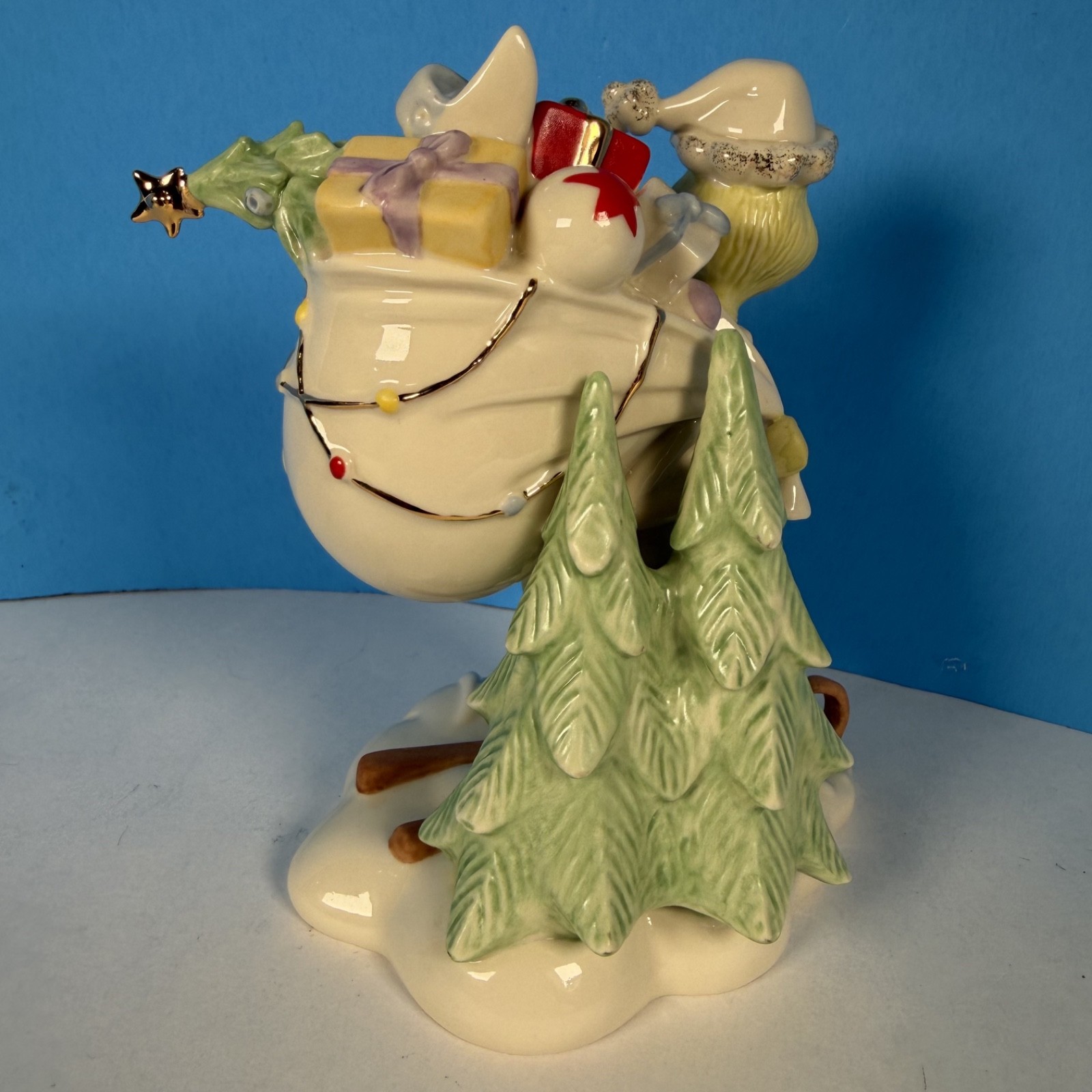 RARE 2014 Lenox Dr. Seuss GRINCH’S SNOWY ESCAPE Christmas Figurine 5.5″ NO BOX