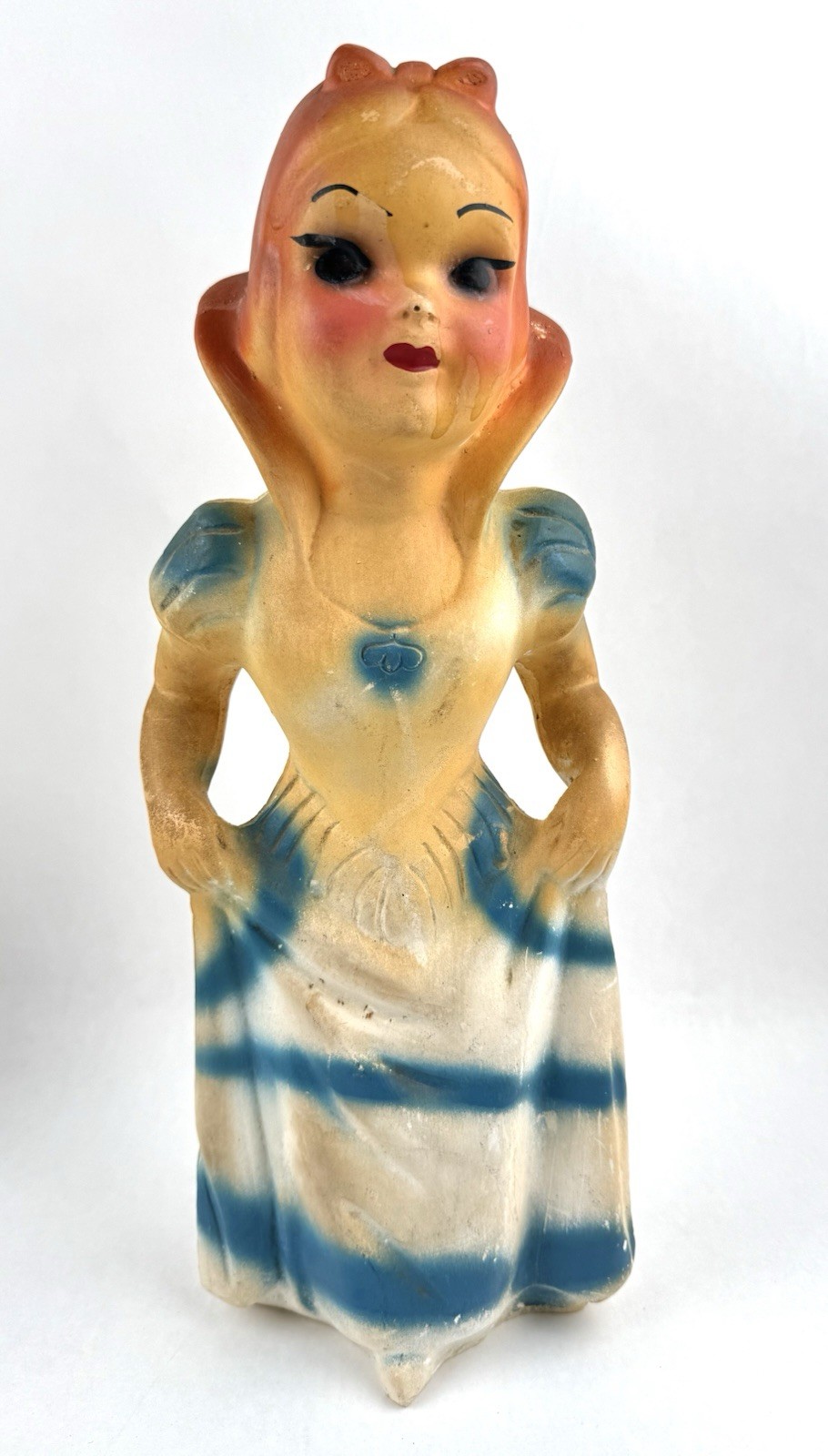 Disney Snow White VTG 1940’S Carnival Prize Chalkware Figurine Statue 14” Tall