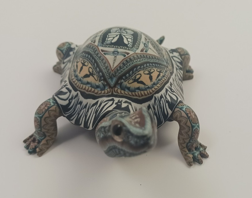 Jon Stuart Anderson Polymer Clay ~ 2005 Med. Turtle Good Condition Detailed Art