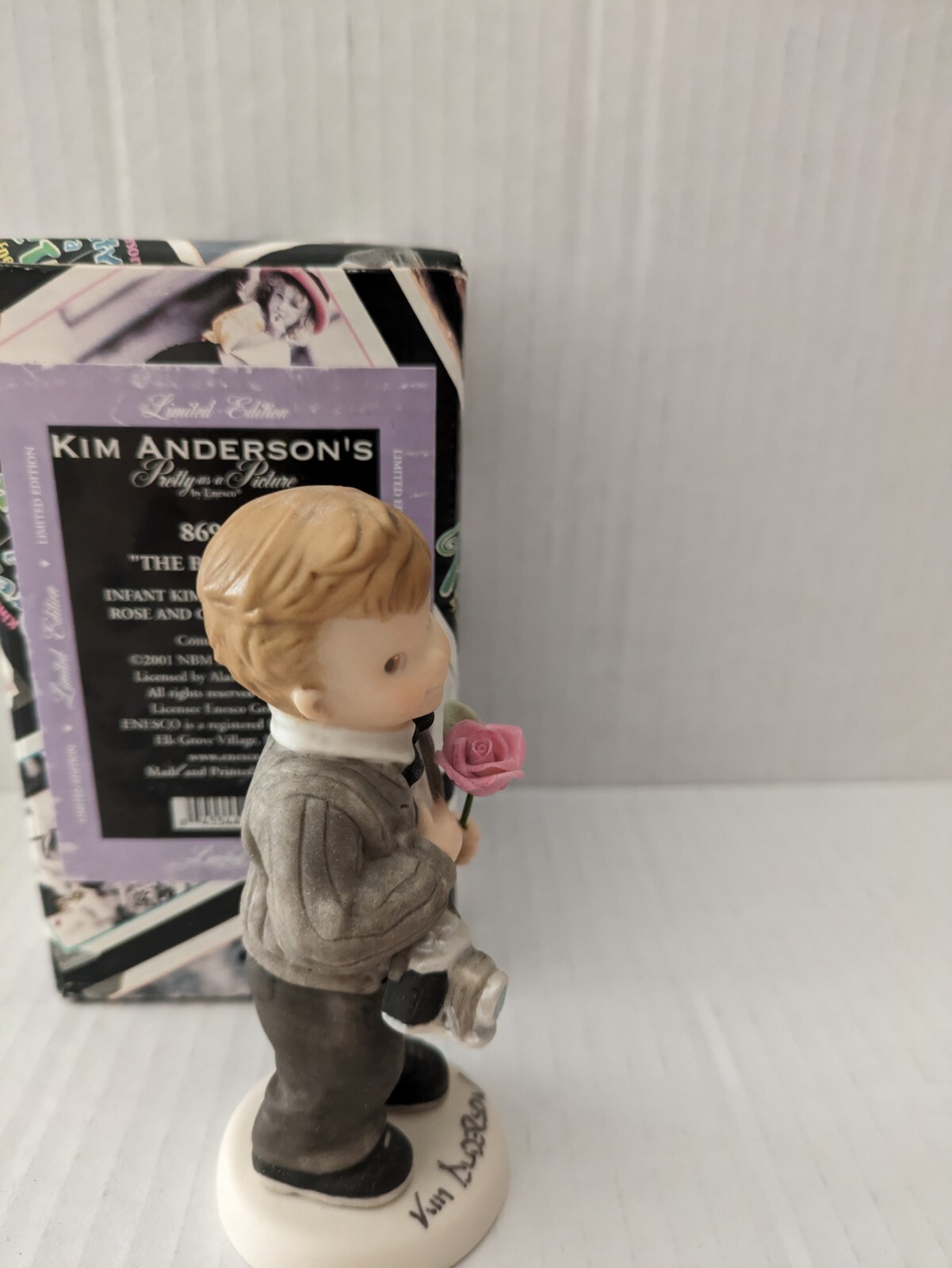 NIB Signed Limited Edition 2001 “The Beginning” Kim Anderson Child Rose Figurine