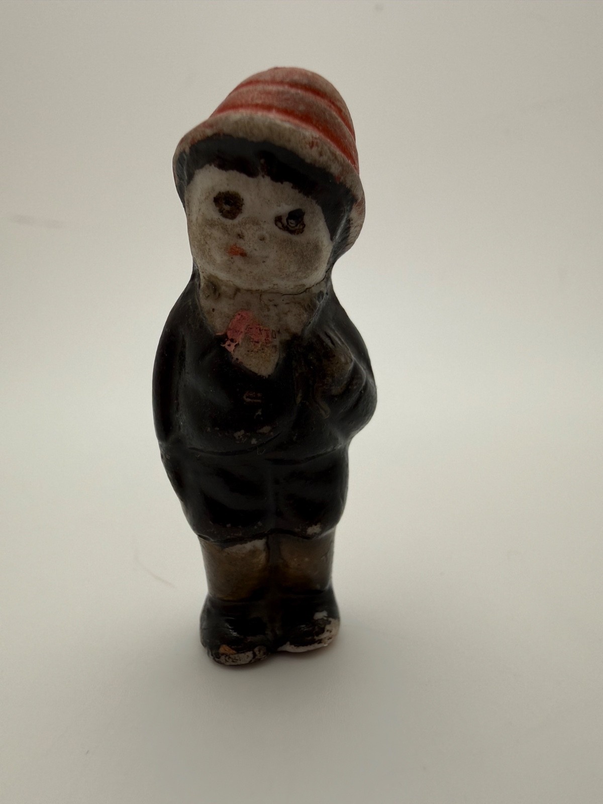 Miniature 1930s Bisque Penny Boy Figurine Vintage Japan Character Figure