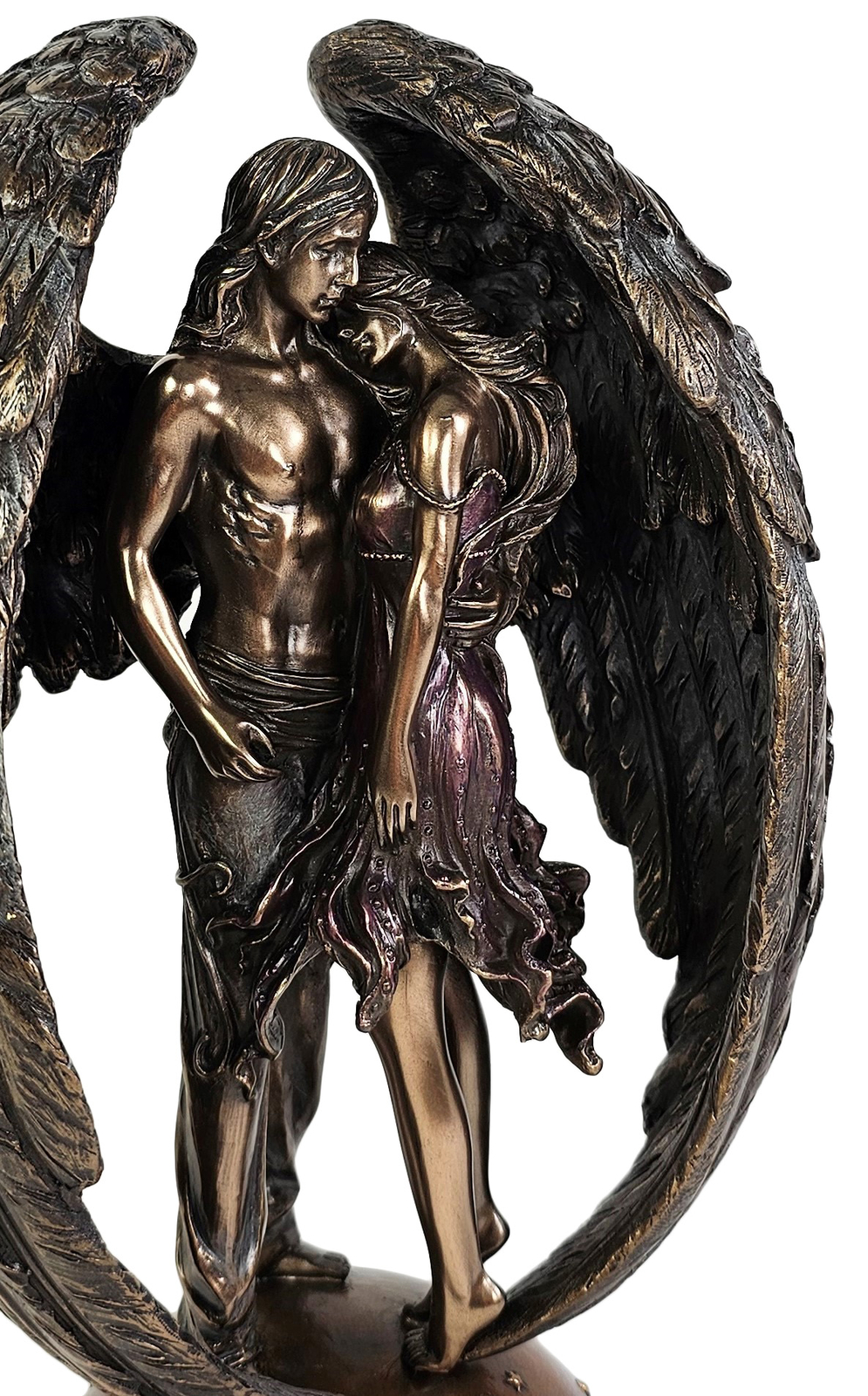 9 3/4″ Guardian Angel by Selina Fenech Antique Bronze Finish Statue