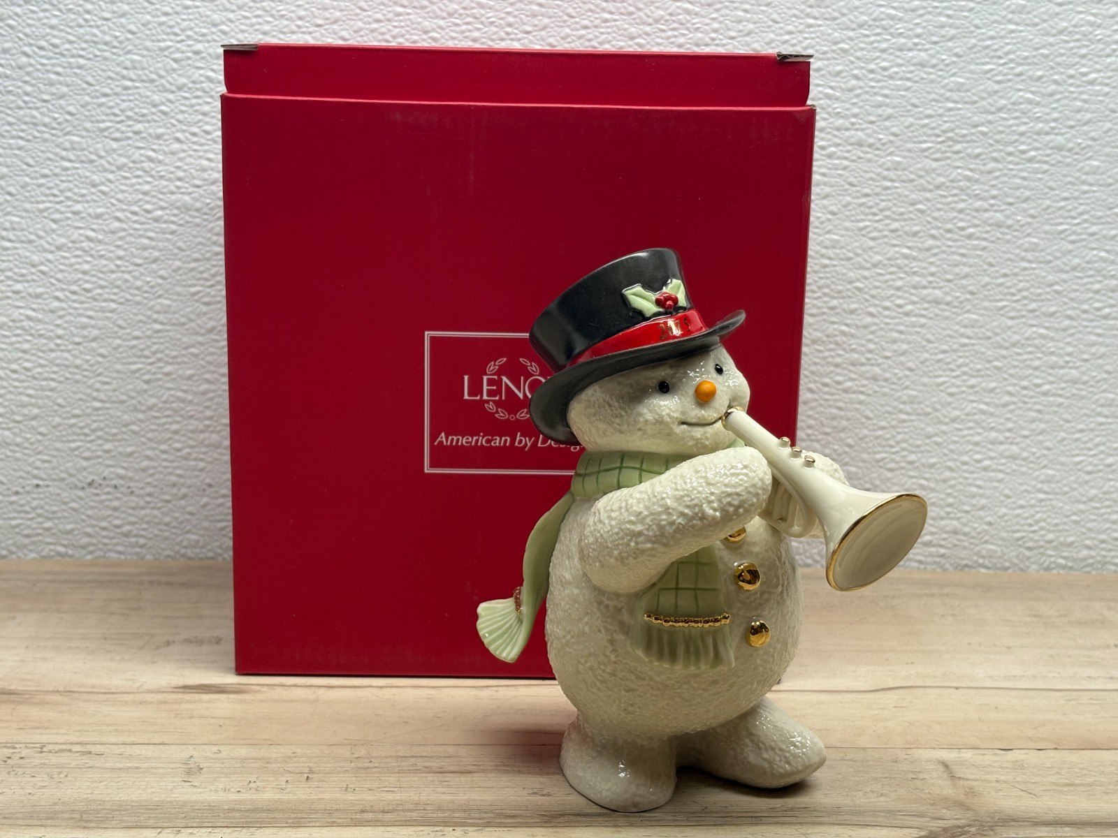 2015 Lenox Porcelain Figurine Jazzy Trumpeter Snowman