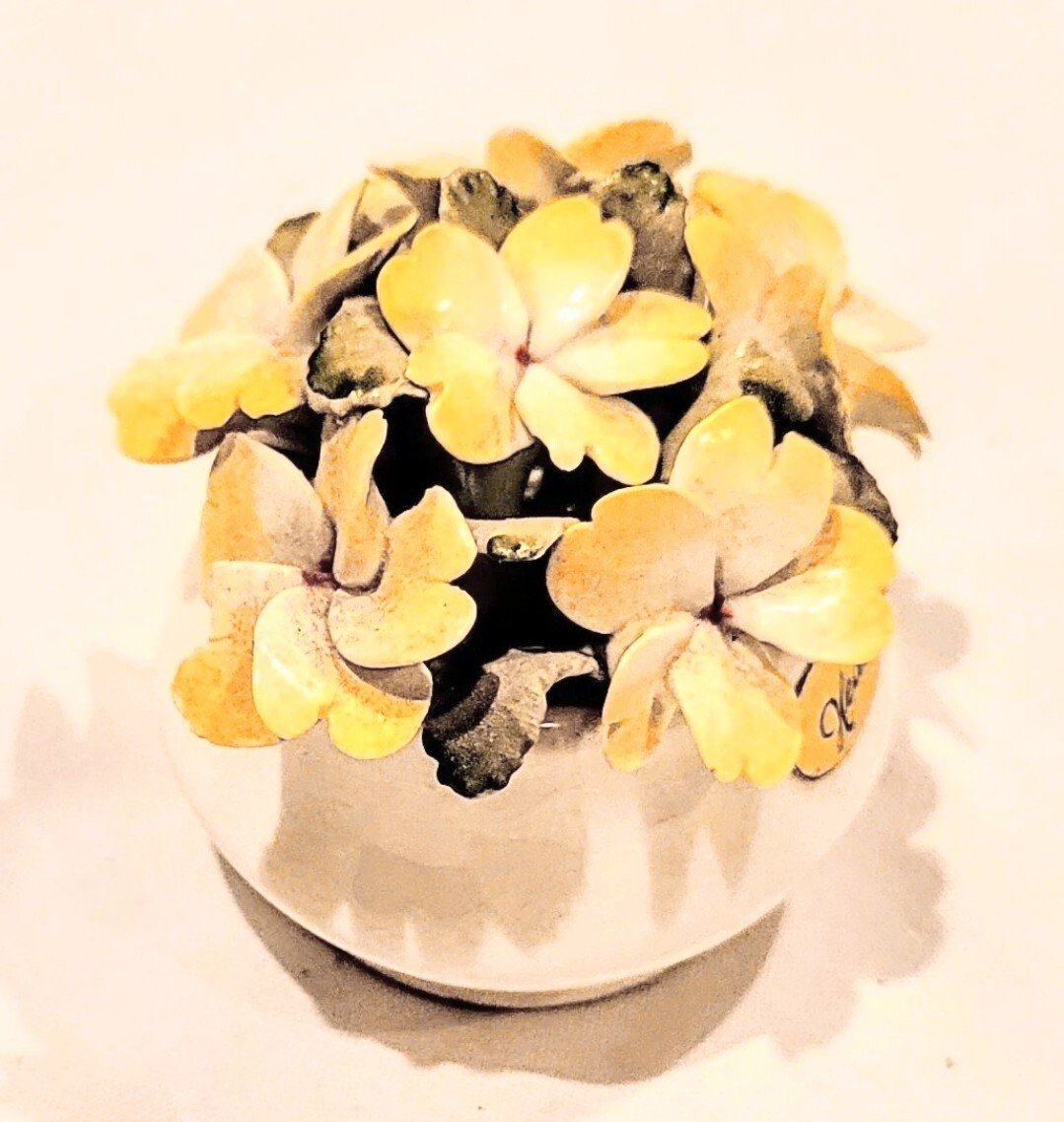 Healacraft Birthday Blooms in Yellow Fine Bone China Made in England