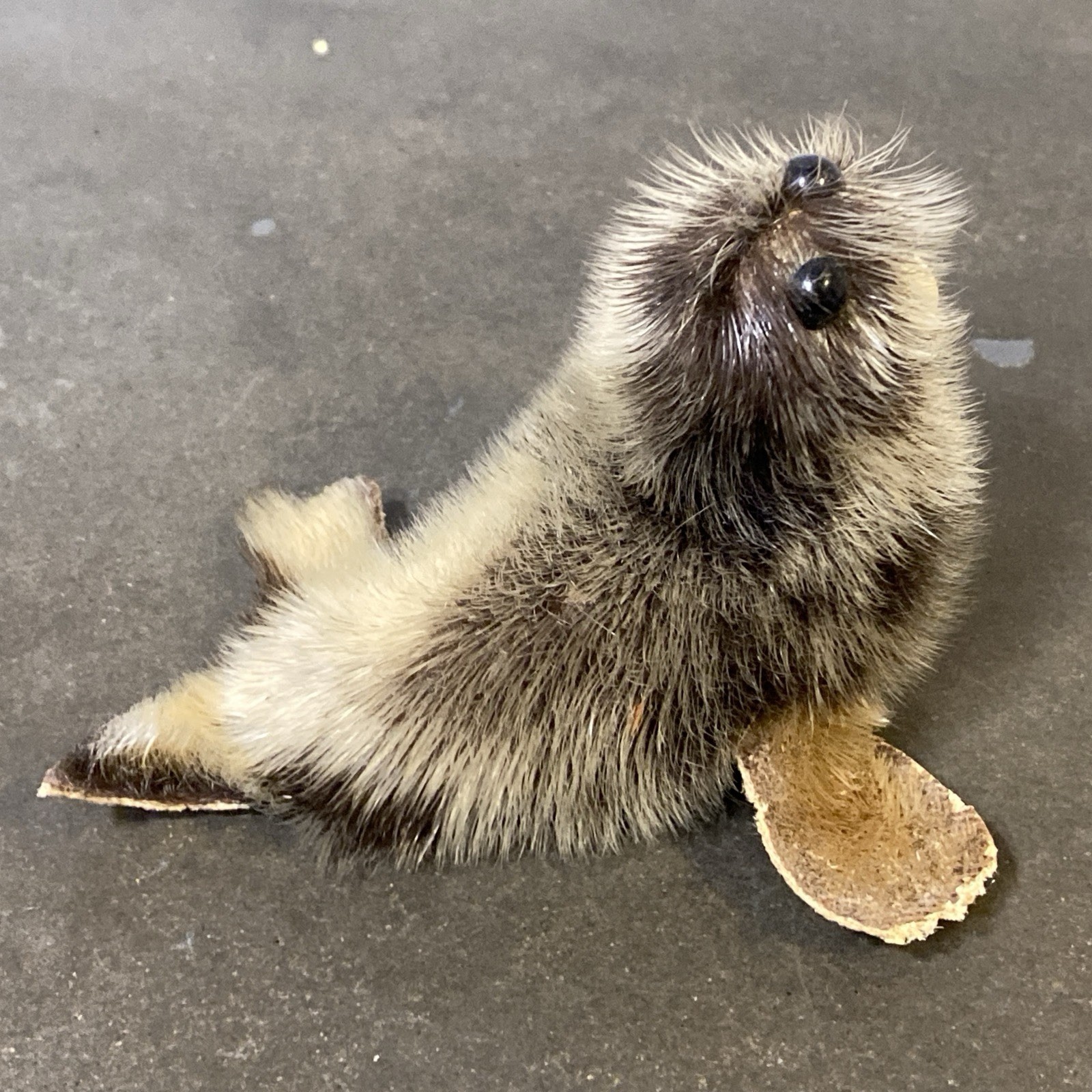 Fur and Leather Walrus Figurine