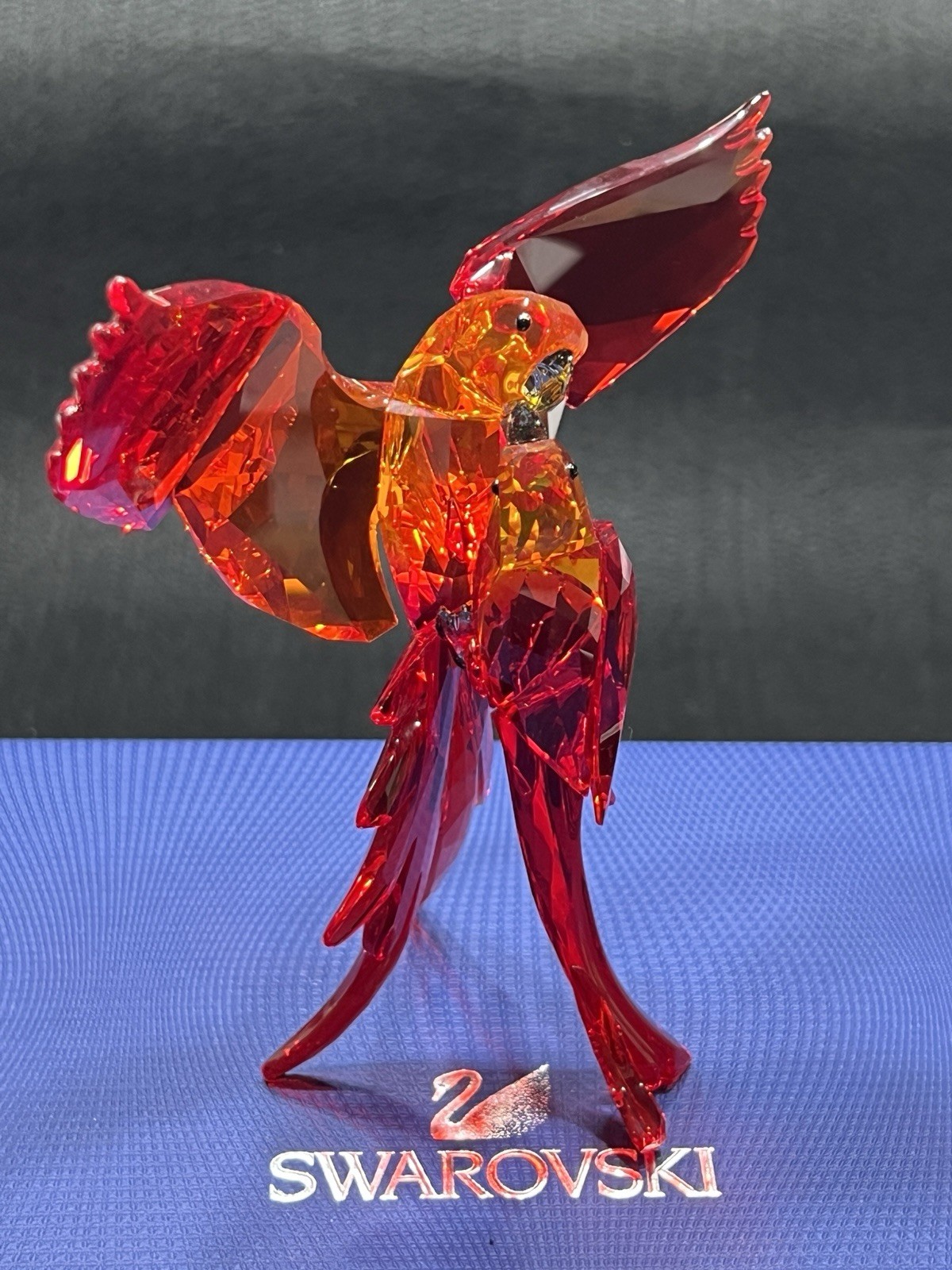 2015 Swarovski Crystal Paradise Birds Red Parrots #5136809 Retired MIB #5136809