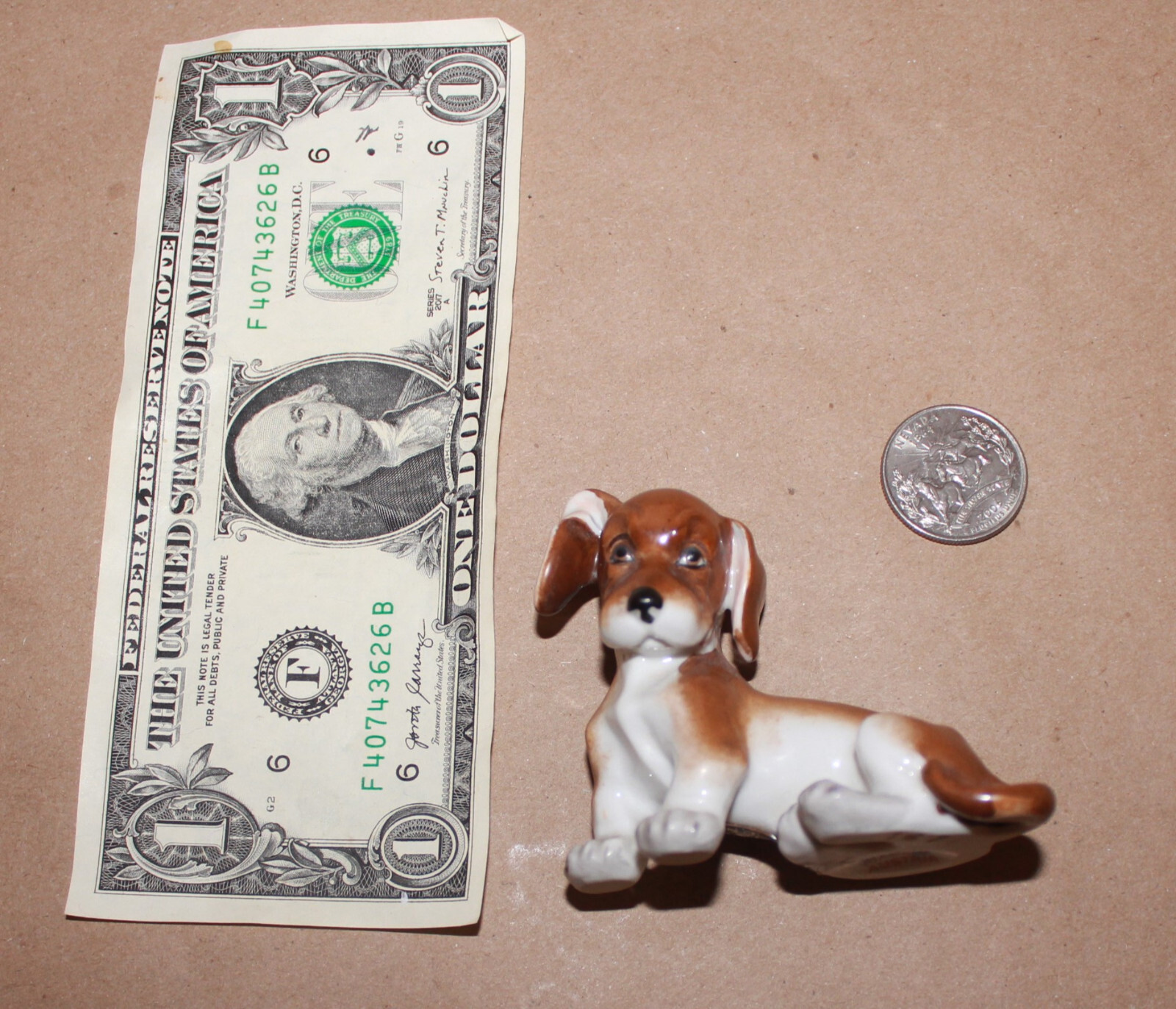 Antique Augarten Wien Porcelain Figurine Dachshund Dog 1671 Hund Dackel Austria