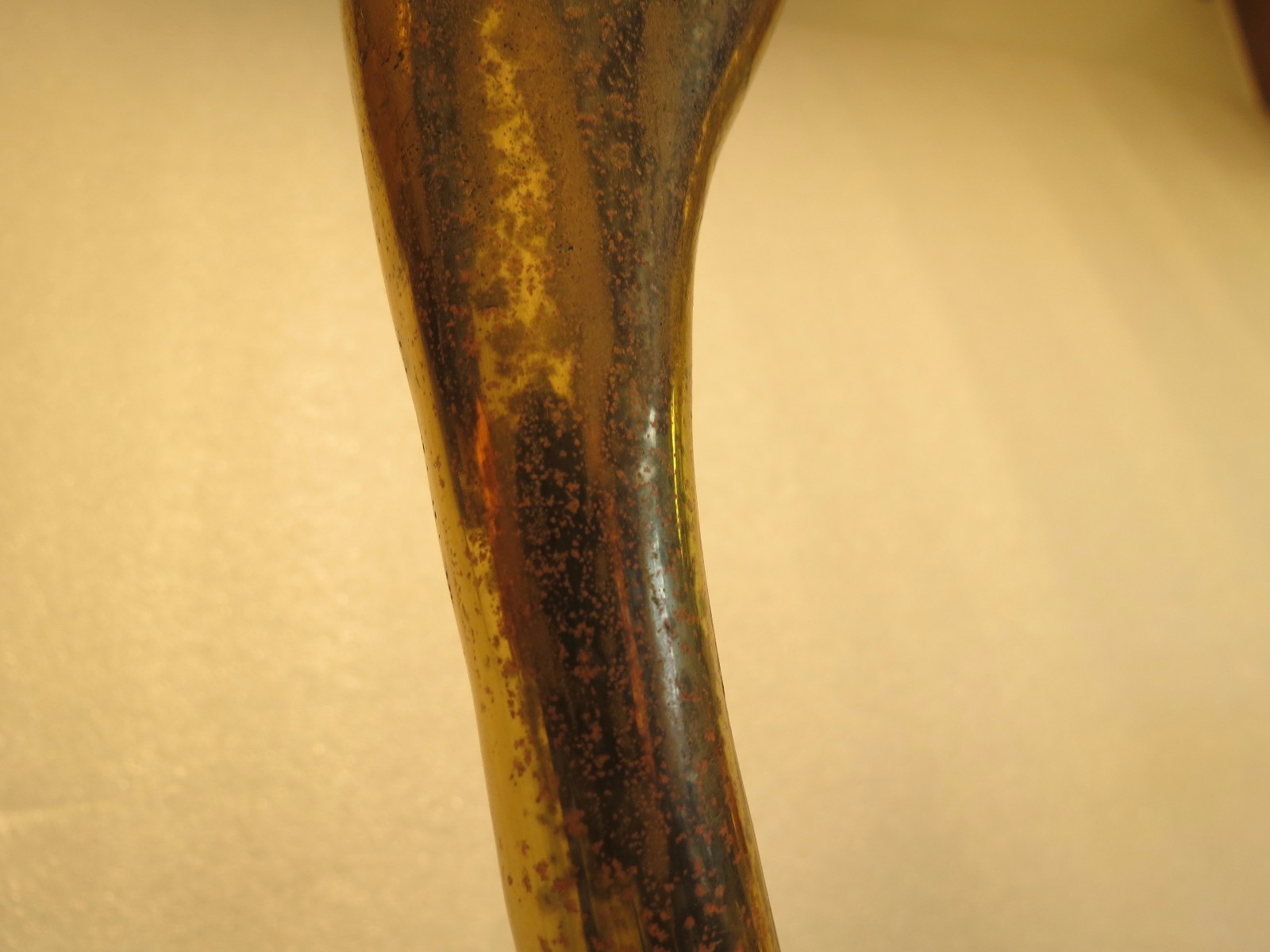 Vintage Pair Of Swans W/ Wooden Base & Brass Necks, Very Good Condition