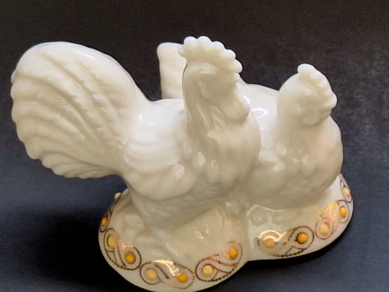 Lenox China Jewels-Rooster and Hen Figurine-No Box