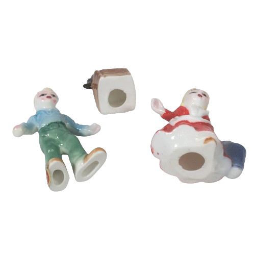 Vintage Lefton Nursery Rhyme Miniature Jack & Jill Pail Well Figurine Japan RARE