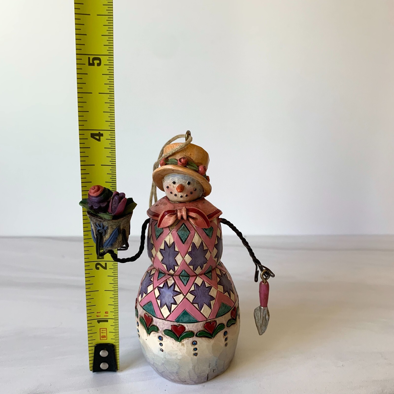 Jim Shore 2003 Gardening Snowman Woman Enesco Xmas Ornament Heartwood Creek