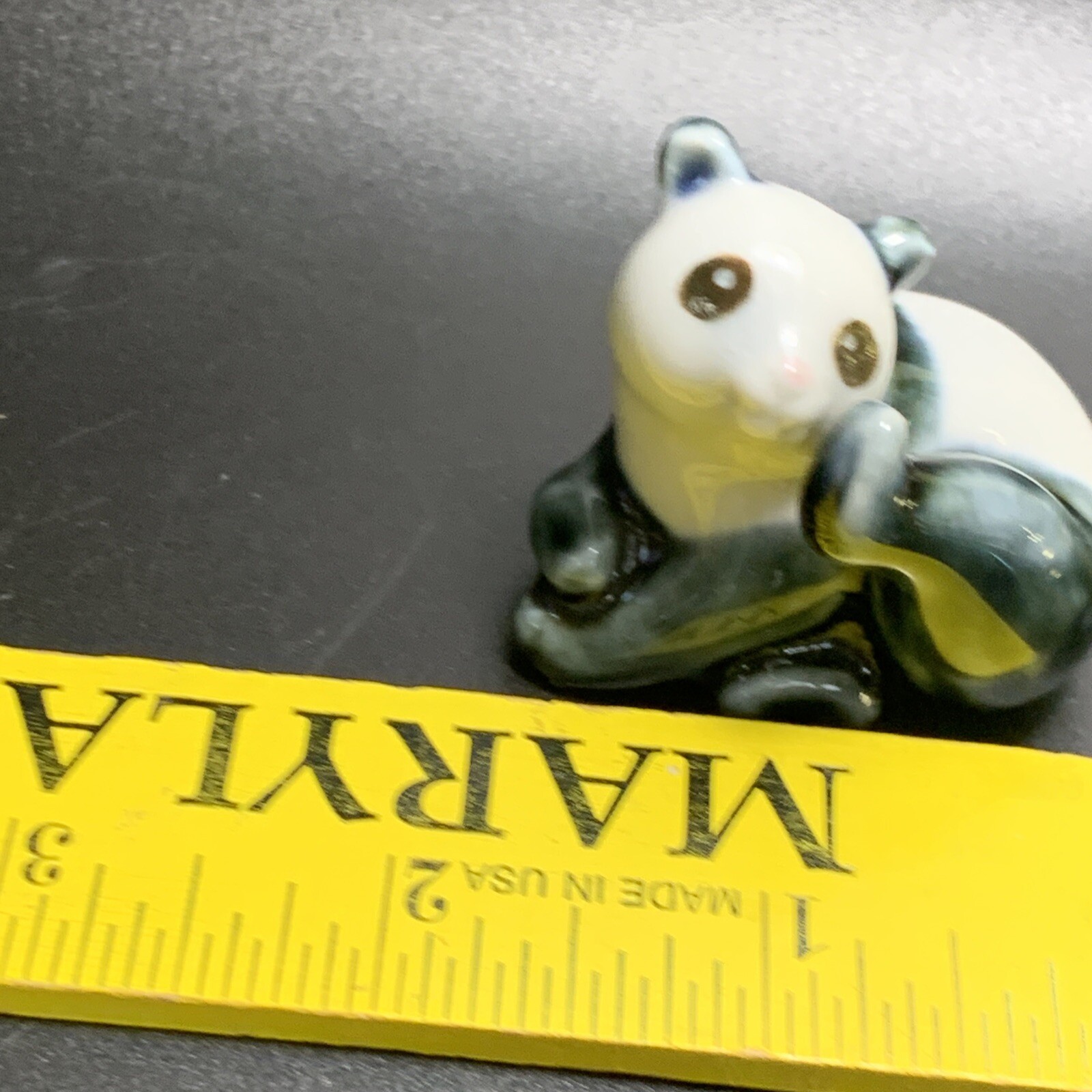 Vintage set of 3 PANDA BEARS ceramic figurines Marked China Numbers Wildlife