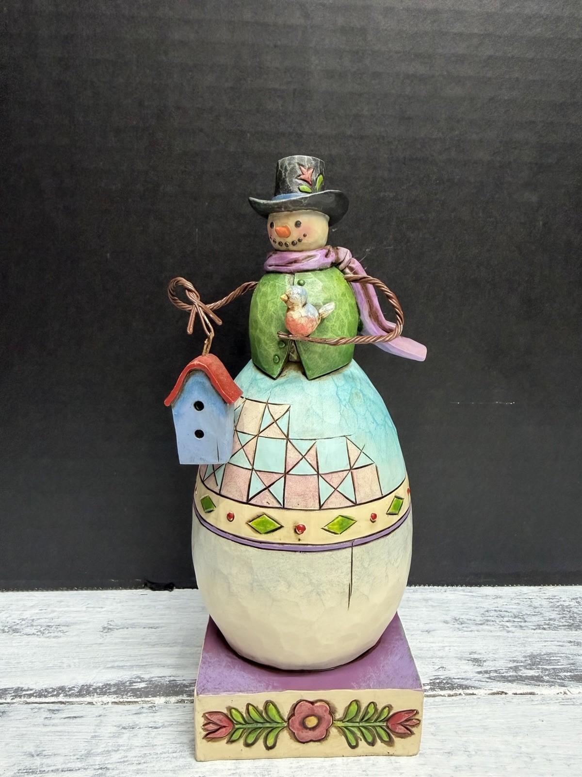 Jim Shore Heartwood Creek 7″ Snowman Warm And Cozy Figure Decoration 2008