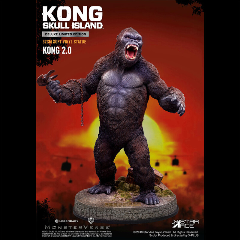 Star Ace Toys Kong Skull Island Deluxe Version Vinyl Painted Statue 32cm Stock