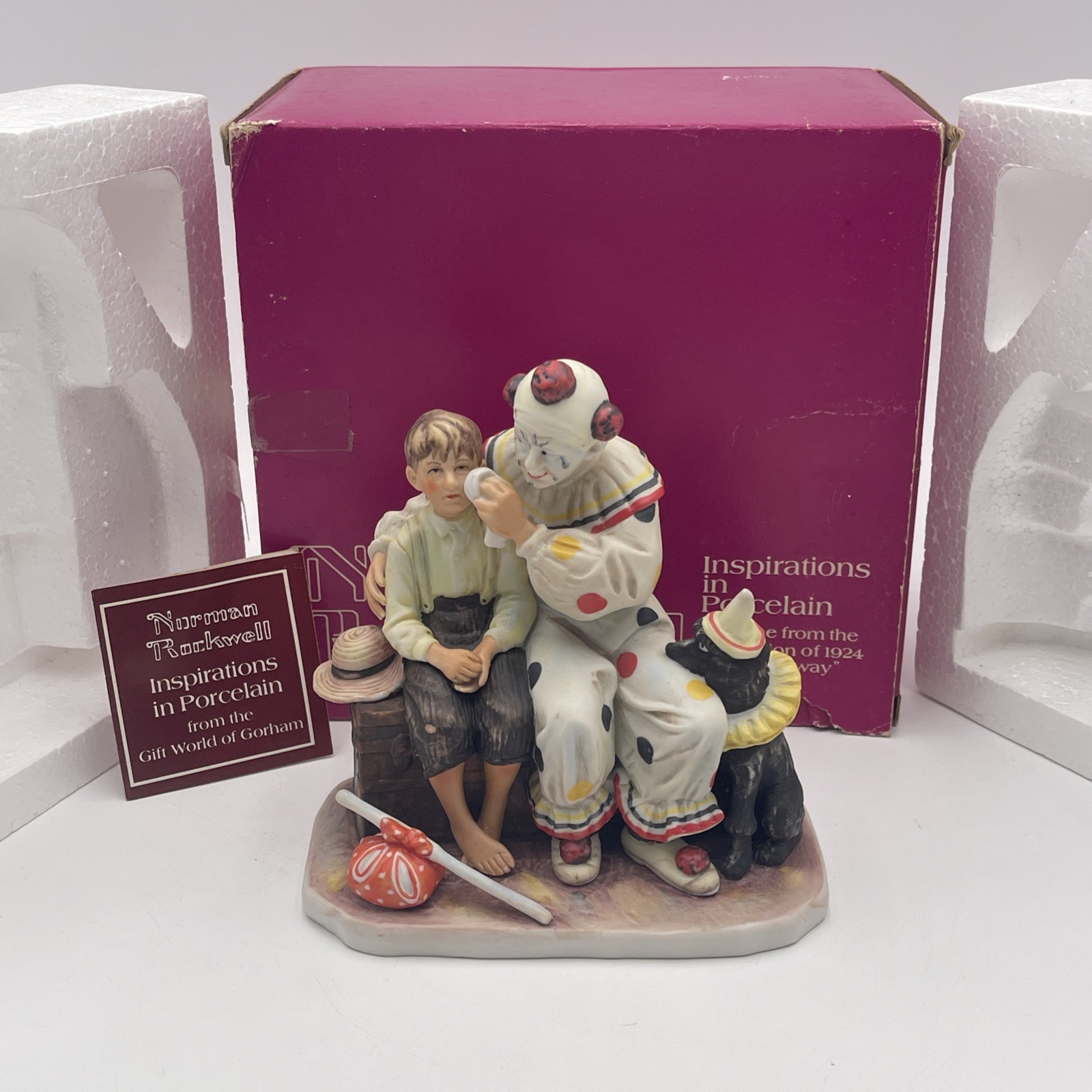 Vintage Gift World of Gorham 1924 Norman Rockwell The Runaway Porcelain Figure
