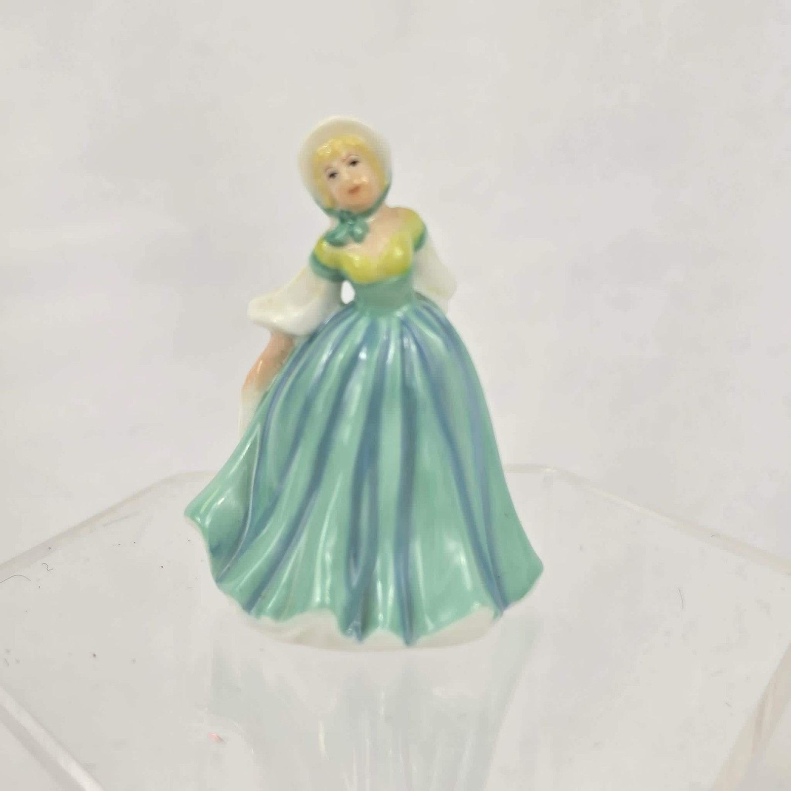 Royal Doulton Jane M203 Miniature Figurine Lady in Blue Green Dress 2003