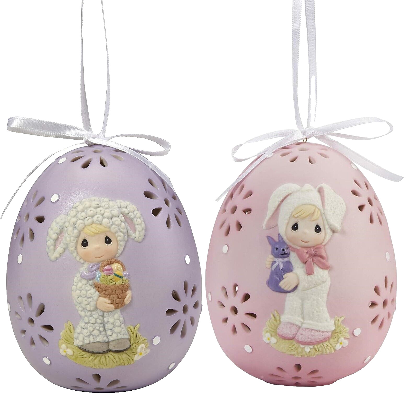 Lot 2 Precious Moments Gift Easter Egg Set Basket Fill Joy & Some Bunny Sweet