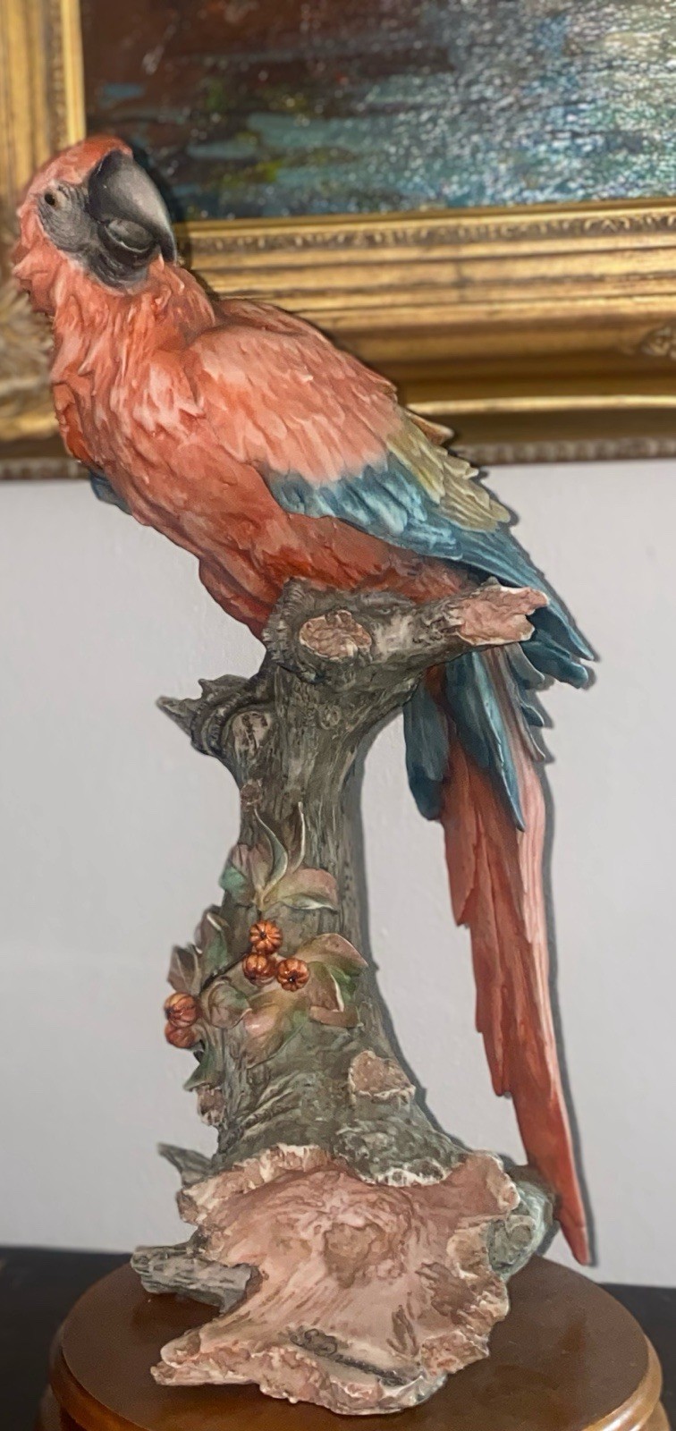 RARE! Signed, Giuseppe Armani “Scarlet Macaw Statue”