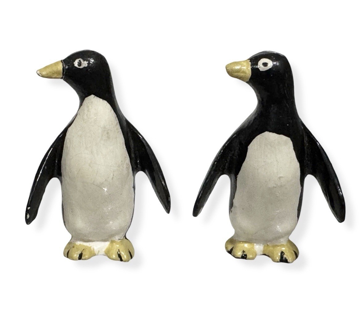Penguin Bone China Figurines Lot 3.5in Hand-Painted Pair Set Vintage