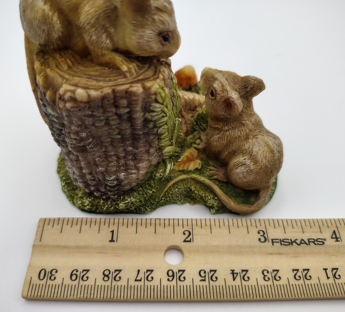 Vintage Mice & Mushrooms Resin Figurine