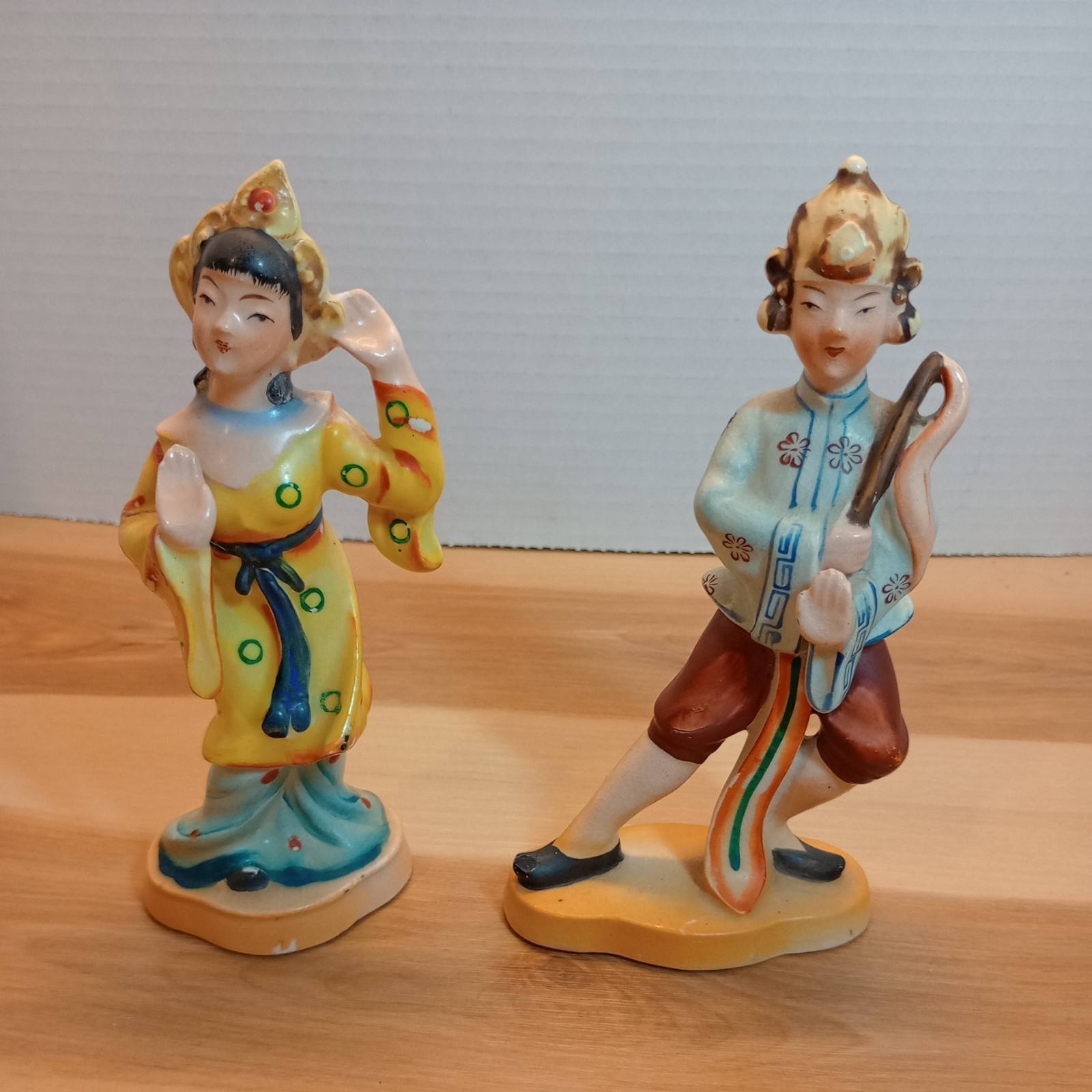 VTG ASIAN FIGURES MADE IN OCCUPIED JAPAN PORCELAIN Lot of 2