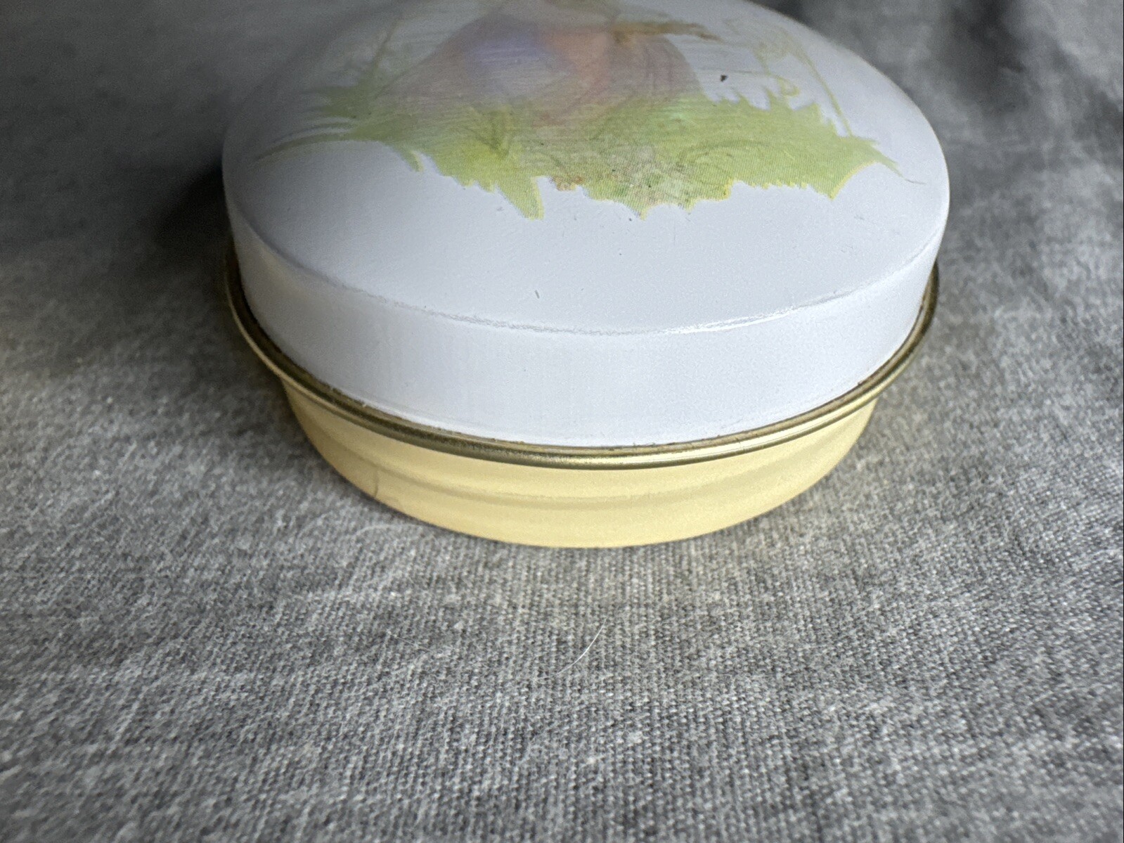 2 Precious Moments 1983 Enesco Metal Oval Tin 3 1/2 by 2 1/2 inch Vintage