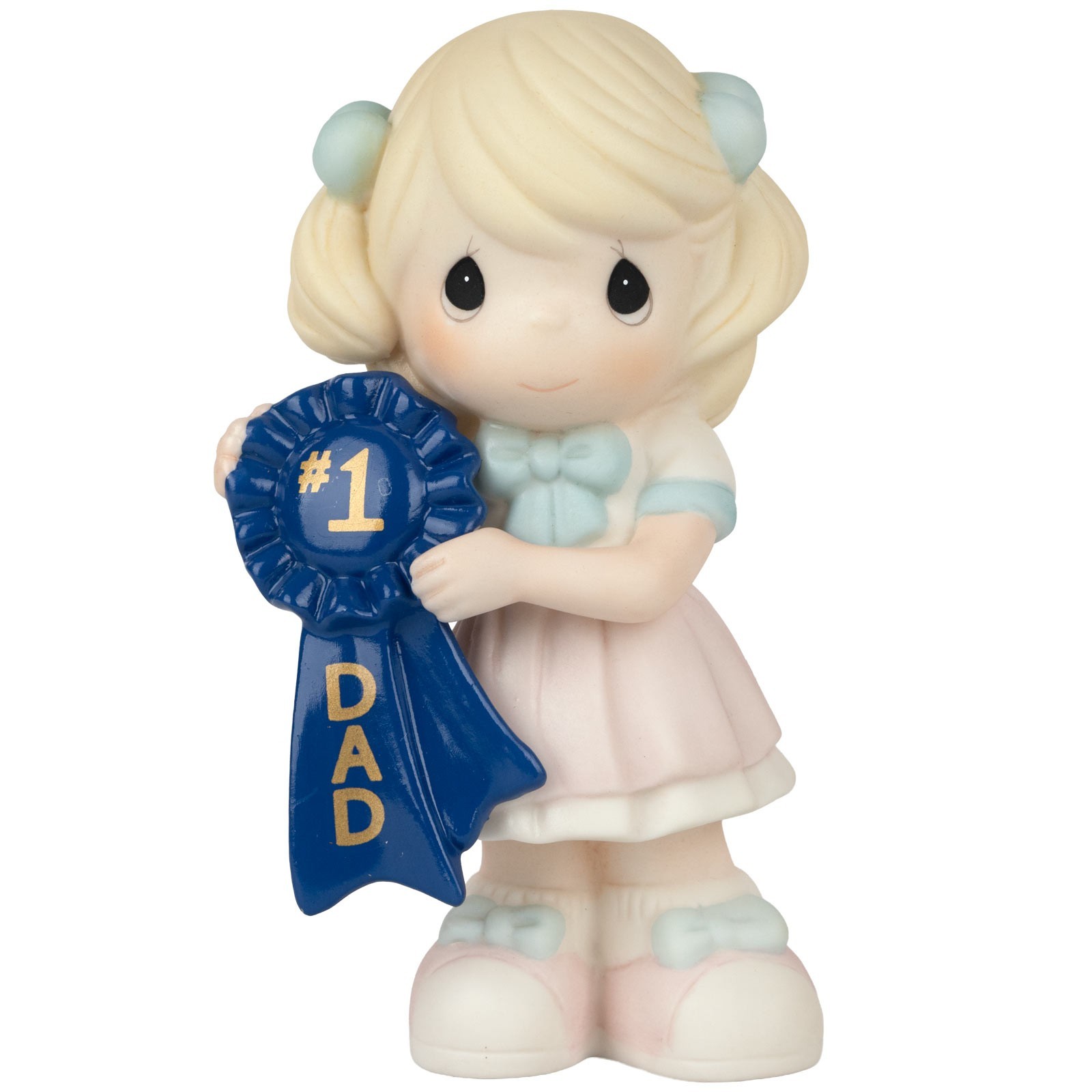 Precious Moments #1 Dad Girl Ribbon Porcelain Figurine 164005 Father’s Day New