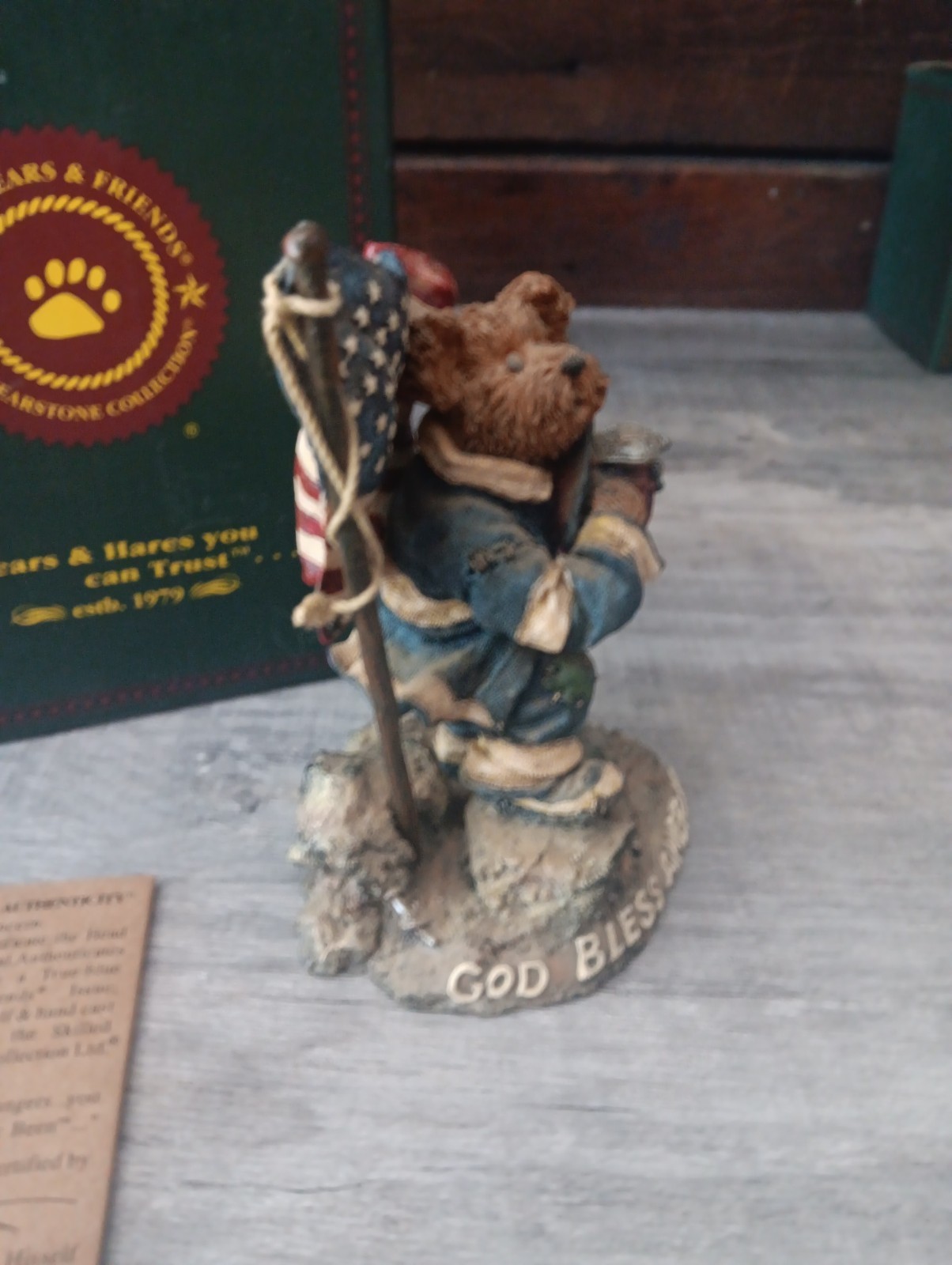 Boyds Bears OUR AMERICAN HERO-9/11 LIMITED ED Bearstone Collection 227791