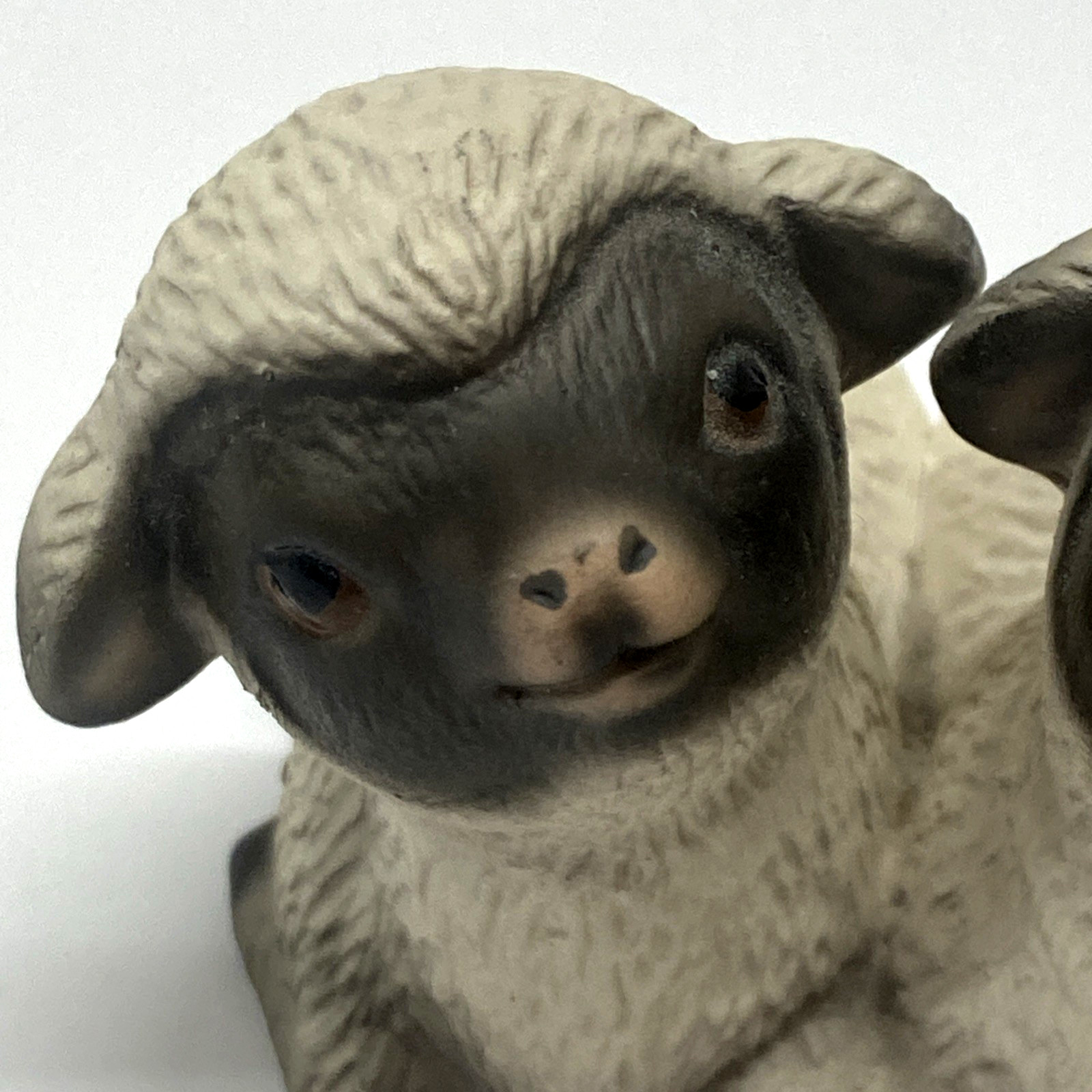 Harvey Knox Kingdom Ceramic Hand Painted Twin Baby Lambs Figurine