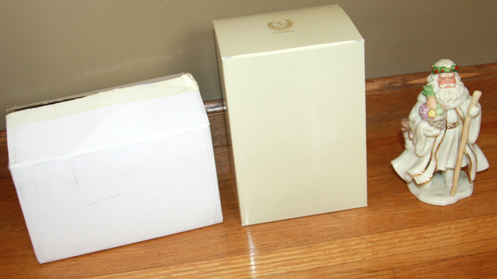 Lenox Classic Santa Father Christmas white gold Limited Ed figurine Orig Box