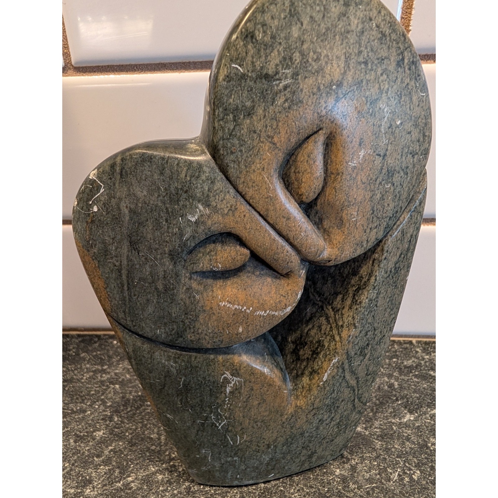 Jameson Tendai Hand Carved Soapstone Sculpture Abstract Lovers Zimbabwe