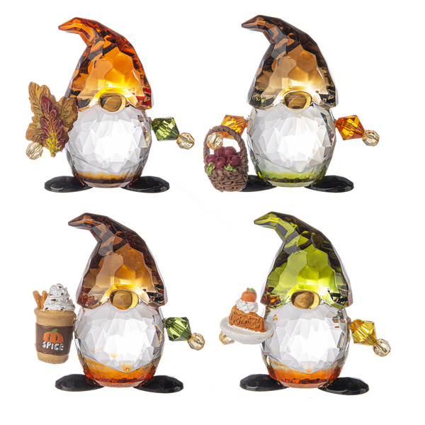 Ganz Autumn Gnomes Select Holding Pie, Apples, leaves or latte. Free Ship USA