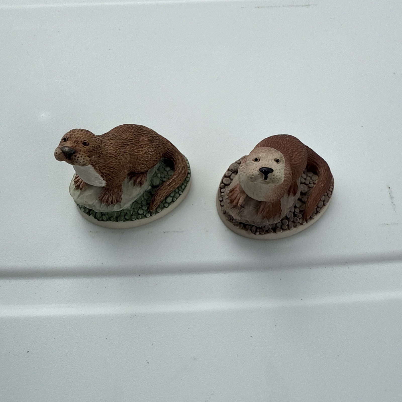 Vintage Miniature Otter Figurines Devote Made in Scotland Hand painted
