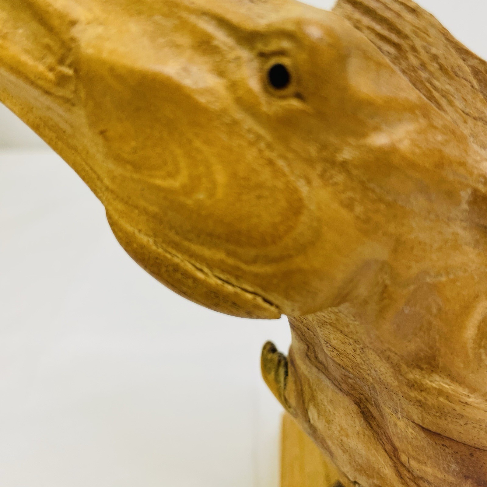 Hand Carved Wooden Horse Head Sculpture 5.75″ Tall Equestrian Collectible