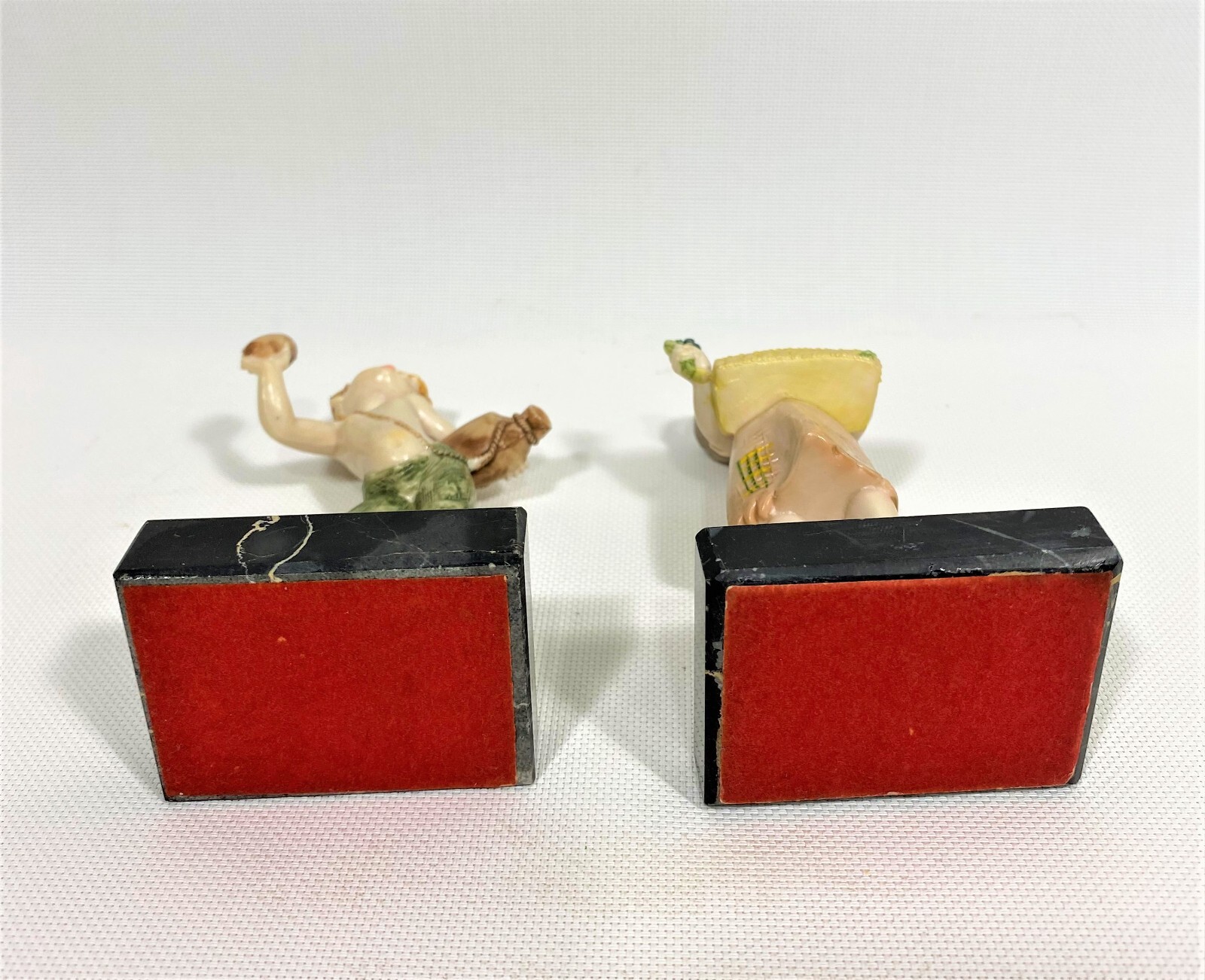 FONTANINI DEPOSE Polymer on Marble FLOWER GIRL / WATERBOY / NEOCLASSICAL GIRL
