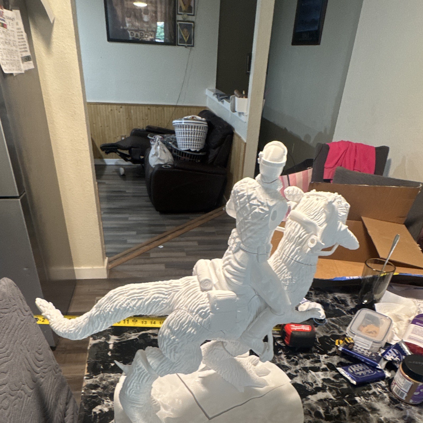 Scout Trooper Riding Creature Figurine 23 in White Matte Star Wars
