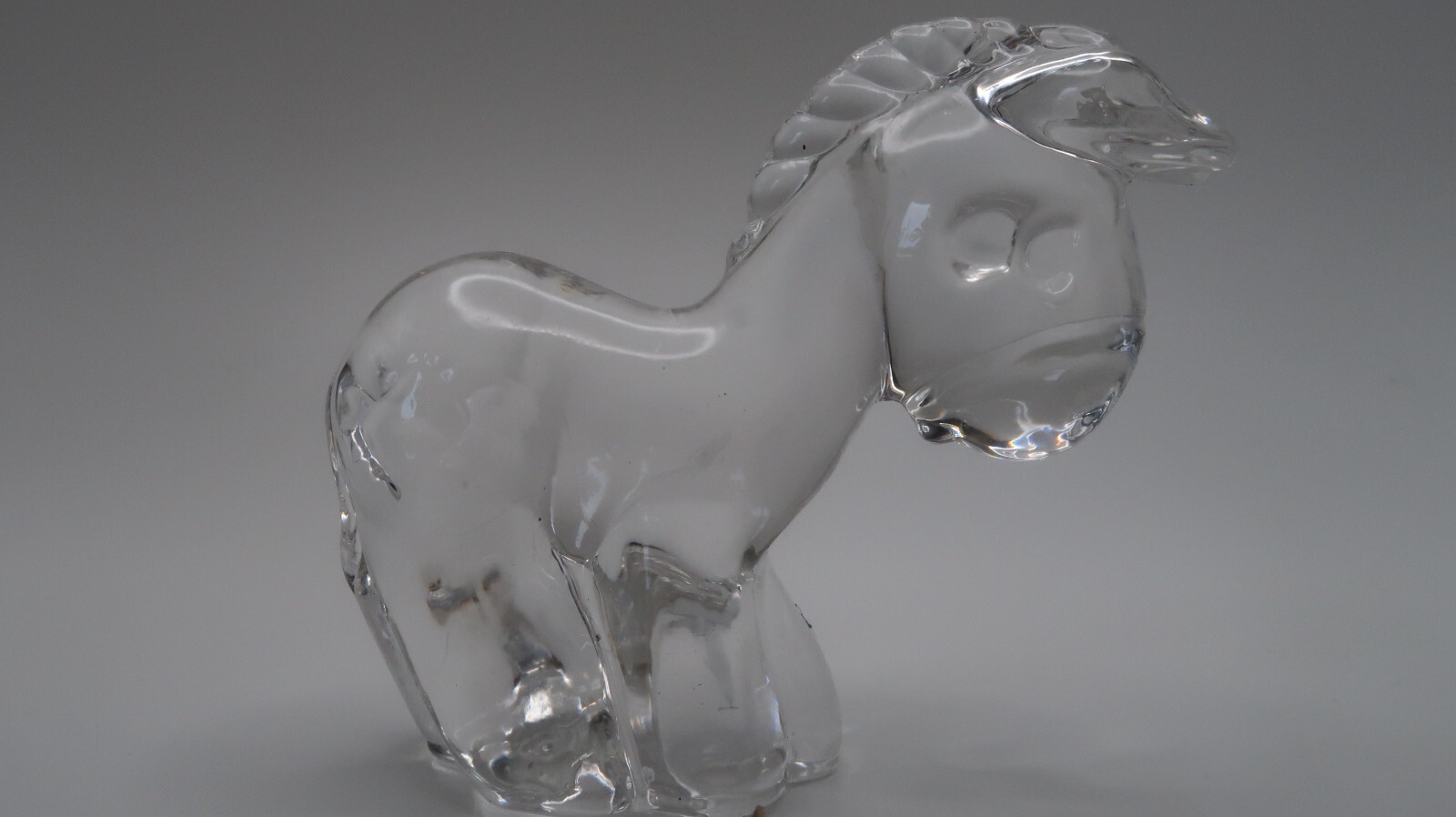 Vintage Eeyore Donkey Crystal Figure Signed S. Butcher Germany 2.75″