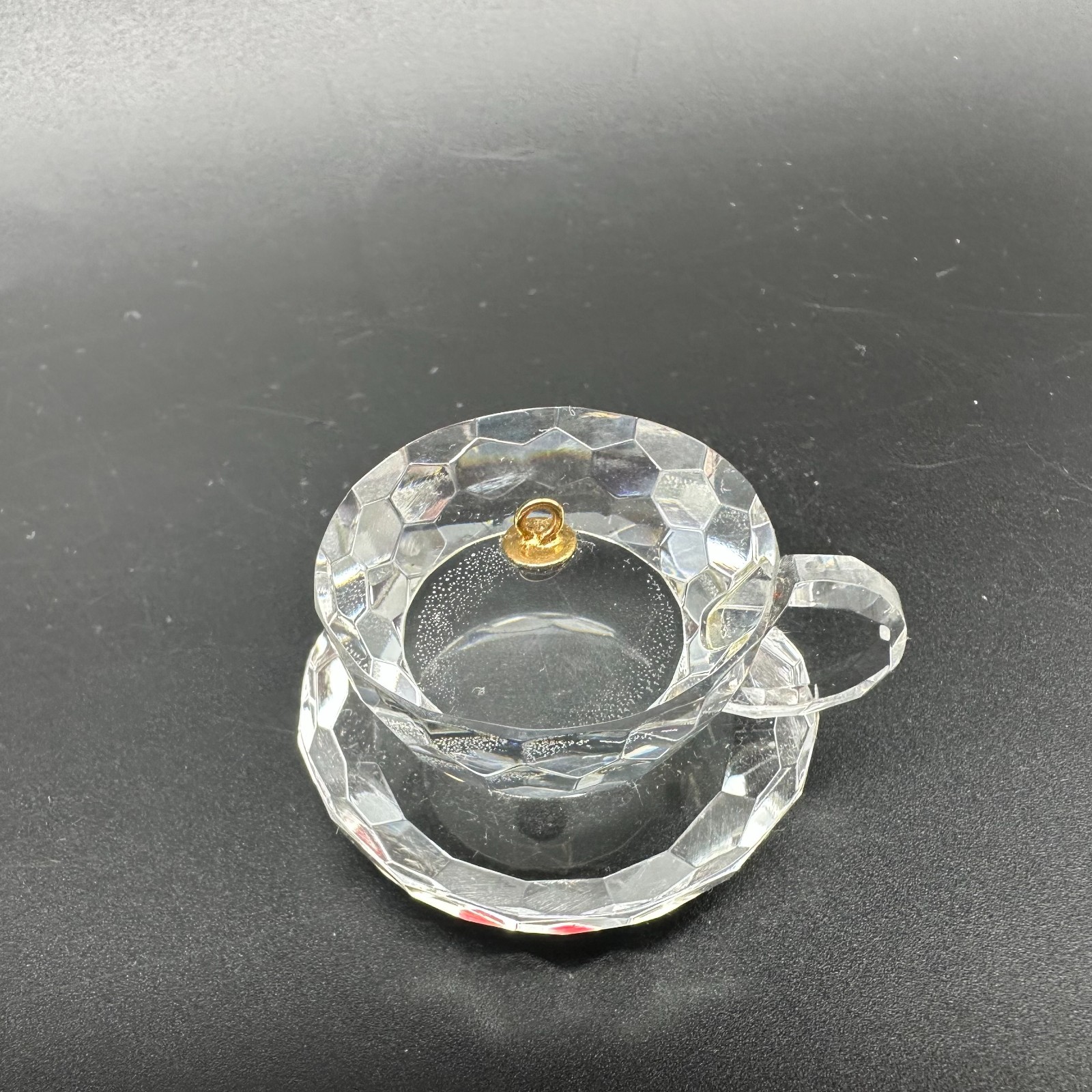 SWAROVSKI CRYSTAL TEACUP FIGURINE 3/4″ CRYSTAL TEACUP